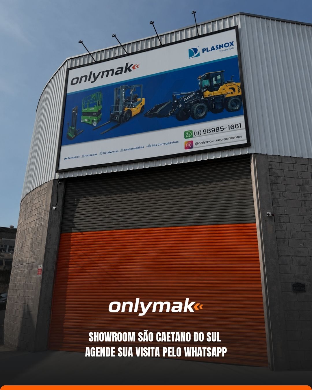 Convite para agendar uma visita ao showroom OnlyMak